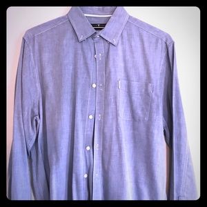Five four slim fit blue dress shirt